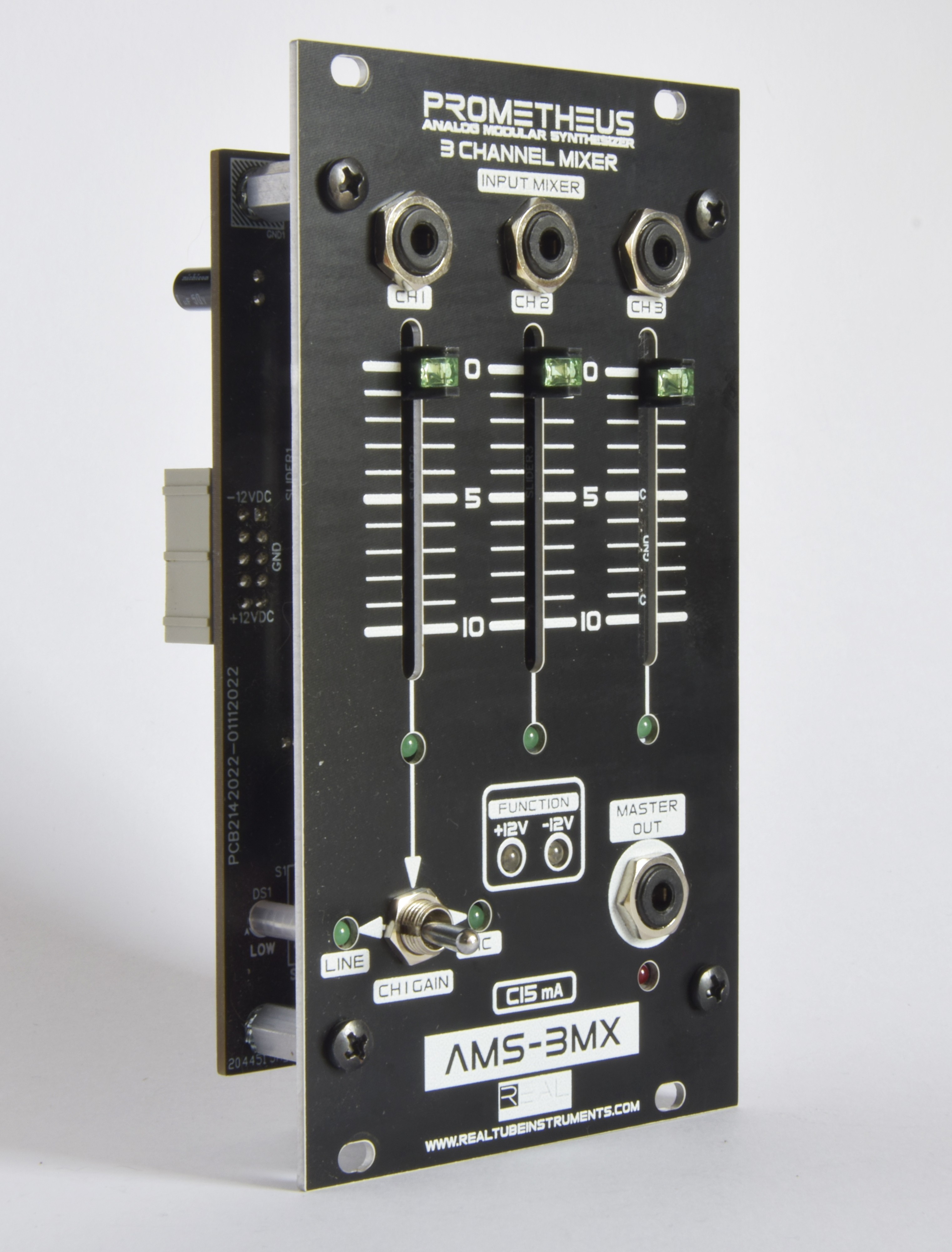 AMS-3MX - Modular Eurorack 3 Channel Mixer